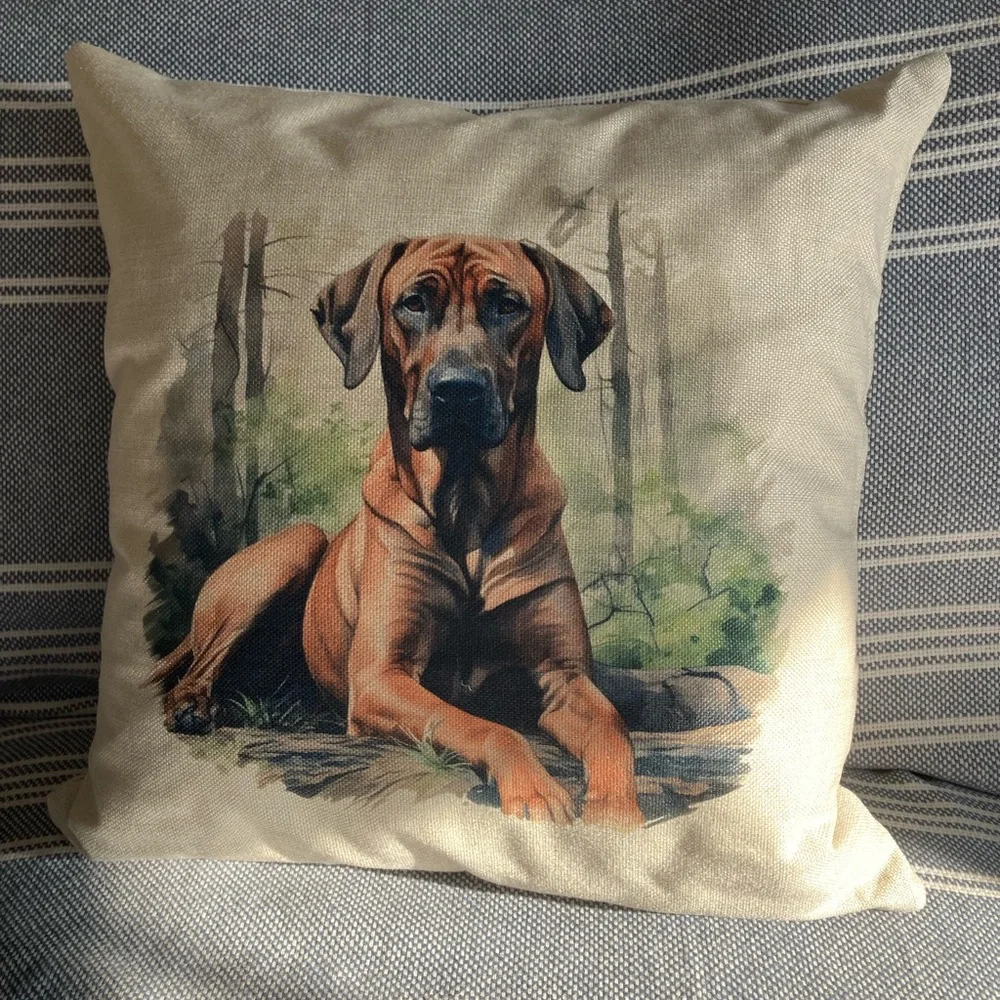 Rhodesian Ridgeback Print Throw Pillow
